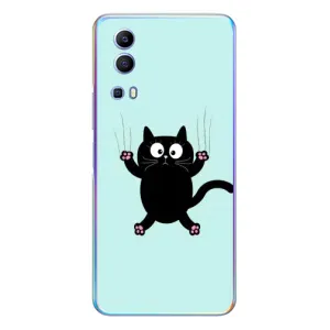 Силіконовий чохол з котиком для Vivo Y72 (Падаючий кіт)