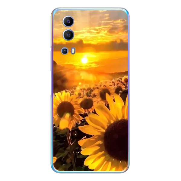 Чехол с рисунком «поле подсолнухов» для Vivo Y72