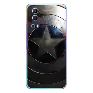 Чехол с Щитом Капитана Америки на Vivo Y72 (Ретро Щит Капитана)