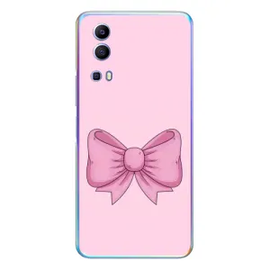 Чехол банты для Vivo Y72 (Розовый бантик)