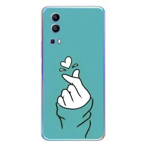 Чохол (Знак сердечка) для Vivo Y72 (Сердечко на бірюзовому)