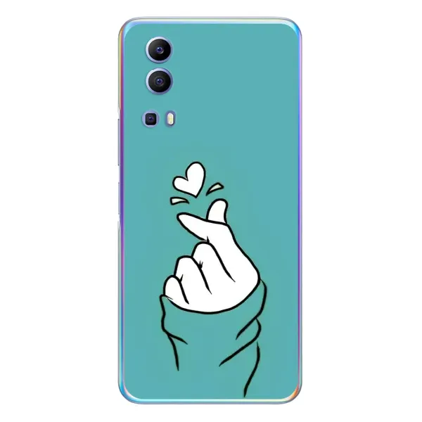 Чехол с рисунком «Сердечко на бирюзовом» для Vivo Y72 Чехол с рисунком «Сердечко на бирюзовом» для Vivo Y72