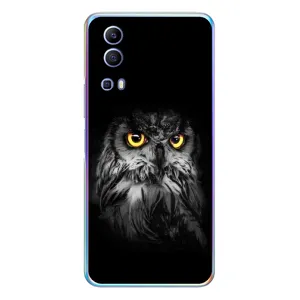 Чохли з принтом СОВИ для Vivo Y72 (Сова на чорному)
