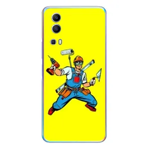 Силиконовый бампер (Работники) на Vivo Y72 (Строитель)