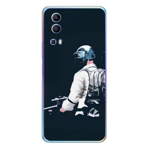 Силиконовый чехол с картинкой "Герой Pubg" на Vivo Y72 (В экиперовке)