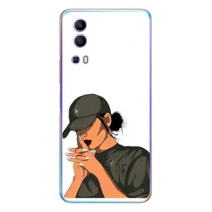 Силиконовый Чехол на Vivo Y72 с картинкой Стильных Девушек (В зеленом)
