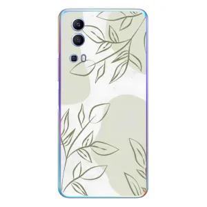 Чохол квітковий дизайн для Vivo Y72 (Зелений дизайн)