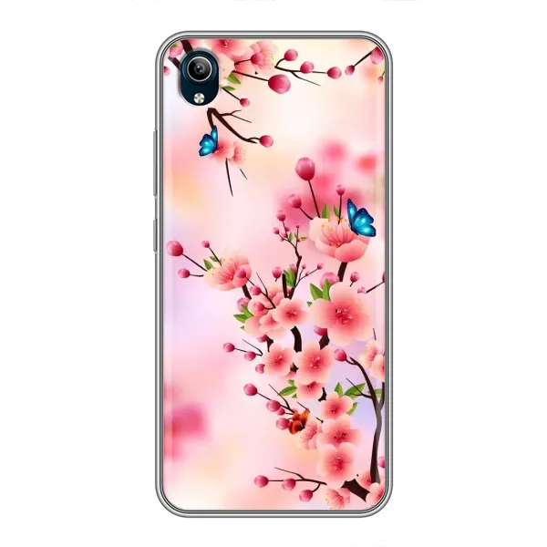 Чехол с рисунком «Бабочки на сакуре» для Vivo Y91C Чехол с рисунком «Бабочки на сакуре» для Vivo Y91C