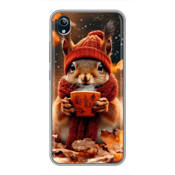 Чехол с рисунком «Белка с кофе» для Vivo Y91C Чехол с рисунком «Белка с кофе» для Vivo Y91C