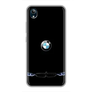 Силіконовий бампер з картинкою машини на ViVO Y91C (Чорний BMW)