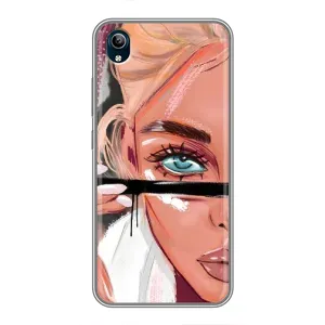 Силіконовый Чохол на ViVO Y91C з картинкой Модных девушек (Дівчина та вії)