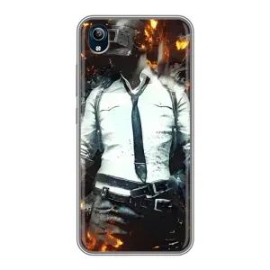 Силиконовый чехол с картинкой "Герой Pubg" на ViVO Y91C (Man Пубг)