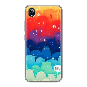 Силиконовый чехол с котиком для ViVO Y91C (Mew)