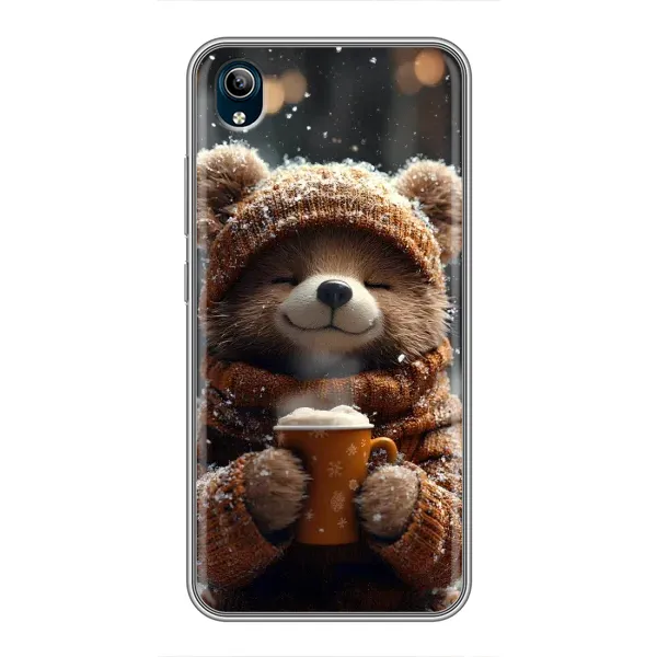 Чехол с рисунком «Медвежонок с кофе» для Vivo Y91C Чехол с рисунком «Медвежонок с кофе» для Vivo Y91C