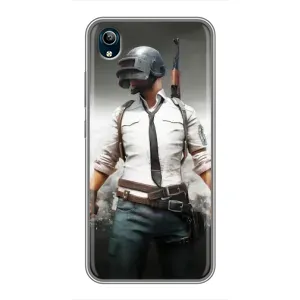 Силиконовый чехол с картинкой "Герой Pubg" на ViVO Y91C (Пабг)