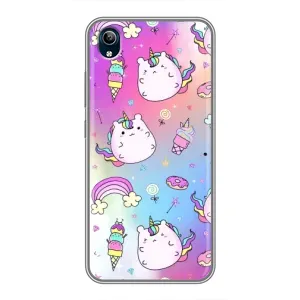 Чехол Unicorn на ViVO Y91C (Радуга и Единорог)