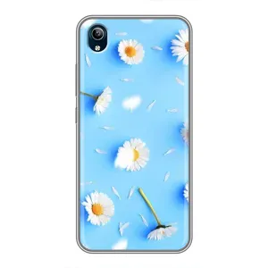 Чехол с Цветами для ViVO Y91C (ромашки на голубом)