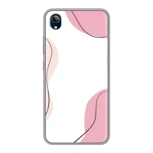 Чехол цветочный дизайн для ViVO Y91C (Розовый фон)