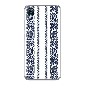 Силиконовый Чехол на ViVO Y91C с картинкой Вышиванки (Синяя вышиванка)