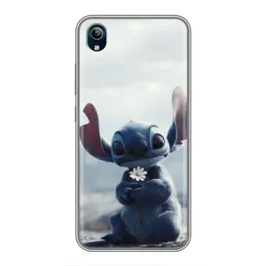 Чехол с рисунком Стич для Vivo Y91C (Стич с цветочком)