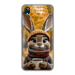 Печатный чехол «Зверята с кофе» для ViVO Y91C (Зайчик с кофе)