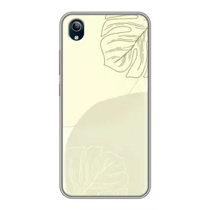 Чехол цветочный дизайн для ViVO Y91C (Зелёный фон)