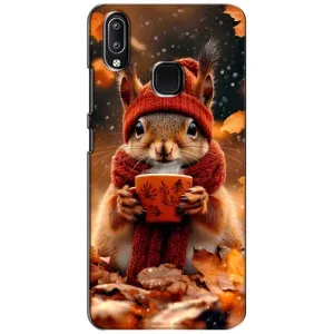 Друкований чохол 'Звірята з кавою' для ViVO Y93 Lite (Білка з кавою)