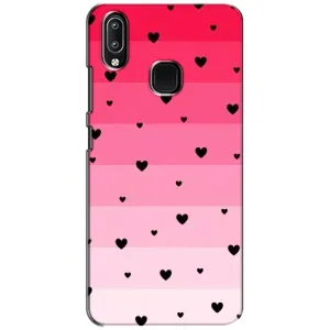 Чохли з тематикою "Маленькі Сердчеки" на ViVO Y93 Lite (Чорні сердечка)