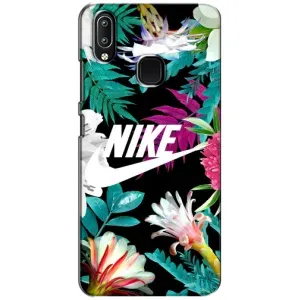 Силиконовый Чехол на ViVO Y93 Lite с картинкой Nike (Цветочный Nike)