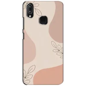 Чехол цветочный дизайн для ViVO Y93 Lite (Коричневый фон)