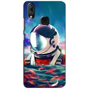 Силіконовый Чохол з принтом "Космонавти" на ViVO Y93 Lite (Космонавт у воді)