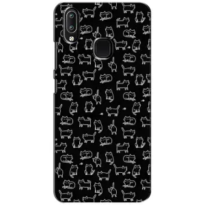 Чехол на тематику: Коты для Vivo Y93 Lite (Котики на черном)