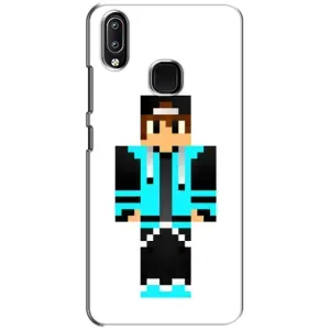 Чехлы для ViVO Y93 Lite (Персонажи Майн Крафт) (Мальчик в голубом)