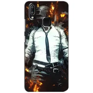 Силиконовый чехол с картинкой "Герой Pubg" на ViVO Y93 Lite (Man Пубг)