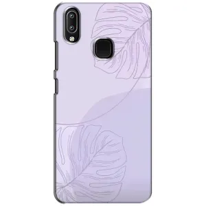 Чехол цветочный дизайн для ViVO Y93 Lite (Монстера фиолетовая)