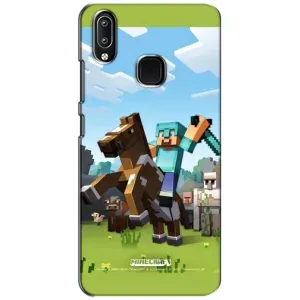 Чехлы для ViVO Y93 Lite (Персонажи Майн Крафт) (На коне)