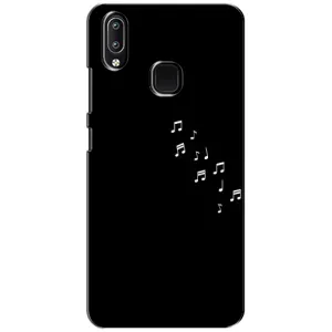 Чехол с картинками на черном фоне для ViVO Y93 Lite (Ноты)