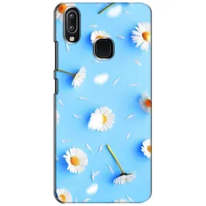 Чехол с Цветами для ViVO Y93 Lite (ромашки на голубом)