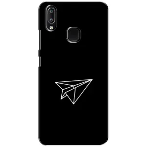 Чехол с картинками на черном фоне для ViVO Y93 Lite (Самолетик)