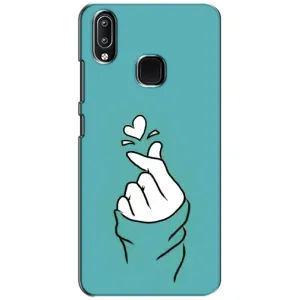 Чохол (Знак сердечка) для ViVO Y93 Lite (Сердечко на бірюзовому)