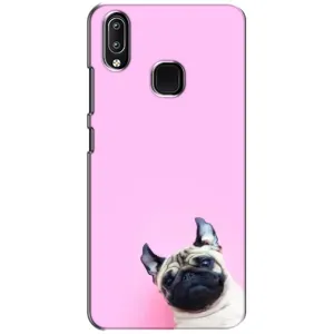 Бампер для ViVO Y93 Lite с картинкой "Песики" (Собака на розовом)