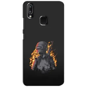 Силиконовый чехол с картинкой "Герой Pubg" на ViVO Y93 Lite (В огне)
