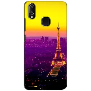 Чехол с Эйфелевой башней на ViVO Y93 Lite (Яркая башня)