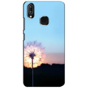 Силиконовый Чехол с одуванчиками на ViVO Y93 Lite (Закат с одуванчиком)