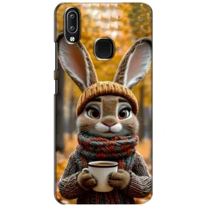 Друкований чохол 'Звірята з кавою' для ViVO Y93 Lite (Зайчик з кавою)