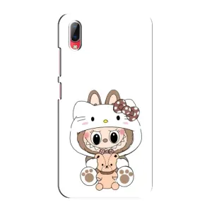 Чехол с принтом Лабубу для Vivo Y93 / Y93S (Белый Лабубу)