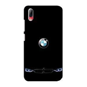Силиконовый бампер с картинкой машины на Vivo Y93 / Y93S (Черный BMW)