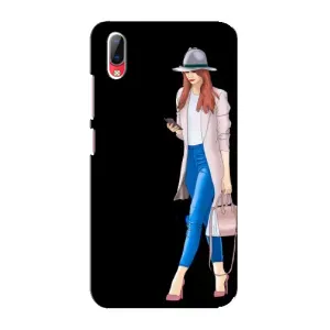 Чохол з картинкою Модні Дівчата Vivo Y93 / Y93S (Дівчина з телефоном)