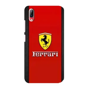 Силиконовый бампер с картинкой машины на Vivo Y93 / Y93S (Ferrari Logo)