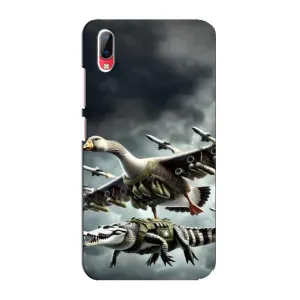 Чехол с мемами тралалело тралала для Vivo Y93 / Y93S (Гусини и крокодило)